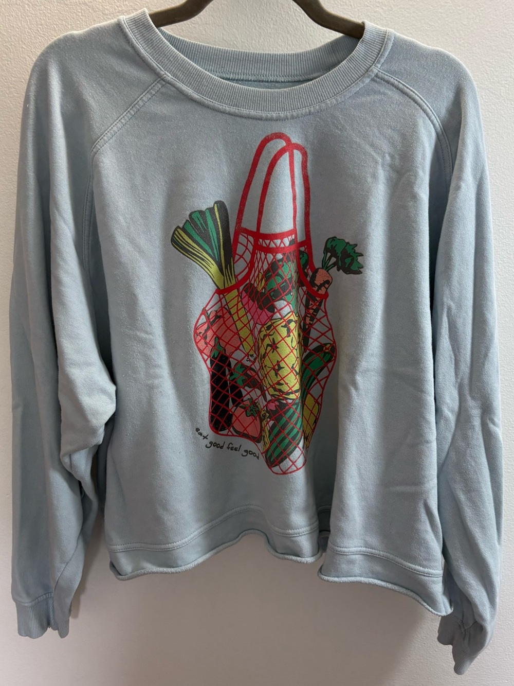 Grayson Threads Blue Farmers Market Eat Good Feel Good Sweatshirt XXL